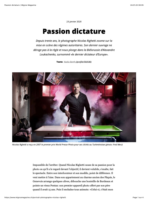 Passion dictature | Migros Magazine